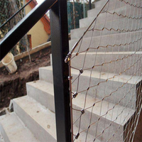 304 Technique de maille de câble métallique en acier inoxydable tissé balcon fenêtre escalier Anti-chute frontière