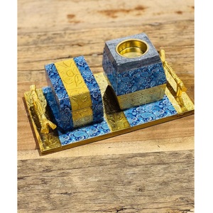 Juego de regalo de quemador de incienso de resina y esmalte islámico Simple moderno elegante quemador decorativo Oud Bakhoor respetuoso con el medio ambiente duradero - Product Image 4