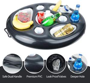 Portable Durable PVC Gonflable Porte-Boisson <span class=keywords><strong>Pompe</strong></span> À Air <span class=keywords><strong>Piscine</strong></span> Flotteurs Plateau Table Eau Fun Snack Bol - Product Image 5