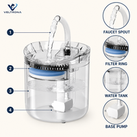Fontaine à eau intelligente pour animaux de compagnie avec bec verseur, fontaine à boire pour chat et chien avec capteur et filtre, versions USB et secteur