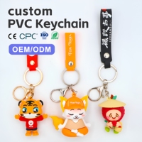 Porte-clés en PVC, lettres tendance, forme 3D, porte-clés en caoutchouc souple personnalisé, jet tag, directement de l'usine