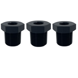 Connecteur de filtre à huile Haofa, adaptateur à filetage hexagonal 1/2 à 1/4 pour la réparation et le remplacement du système de carburant automobile, noir - Product Image 1