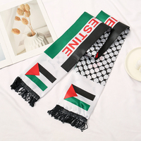 Drapeau palestinien personnalisé châles arabe Arafat Keffiyeh foulards Satin soie Palestine écharpe pour les mariages