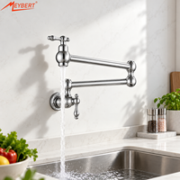 Robinet de remplissage de pot mural rotatif en laiton massif, robinet d'évier de cuisine commercial pliable, approvisionnement direct usine pour la maison