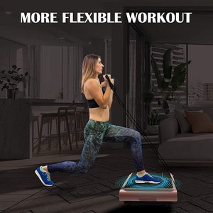 <span class=keywords><strong>Plateforme</strong></span> <span class=keywords><strong>vibrante</strong></span> d'exercice pour l'entraînement du corps entier avec bandes de résistance, machine de drainage lymphatique pour la perte de poids - Product Image 3