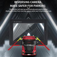 12V-24V 7 pulgadas HD pantalla 1024X600 coche TFT LCD Monitor retrovisor 2 canales entrada de vídeo Puerto RCA para coche DVD autobús camión van Cámara
