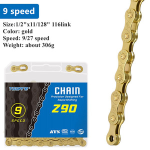 <span class=keywords><strong>Cadena</strong></span> <span class=keywords><strong>dorada</strong></span> <span class=keywords><strong>para</strong></span> <span class=keywords><strong>bicicleta</strong></span> de montaña, 7-8 S / 9 S/ 10 S/ 11 - Product Image 3