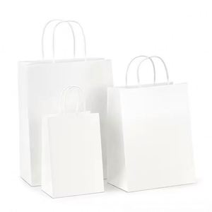 Wholesale Customized Kraft Paper Bags Brown White Recycled Shopping Bag Handle Logo Printed for Food Socks Your Own Logo - Product Image 1