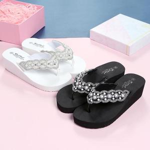 Dép nữ mùa hè, dép xỏ ngón đính ngọc trai, thời trang ngoài trời, đế xuồng EVA, dép đi biển - Product Image 6