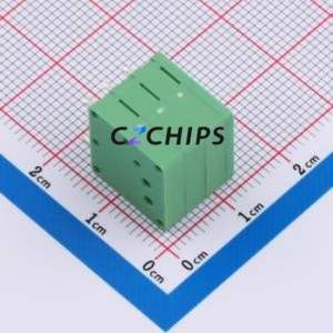 DB241R-3.5-3P-GN Spring Terminal Block Bent Lead Through Hole,P=3.5mm Connector 1x3P 3.5mm Green 3P - Product Image 2