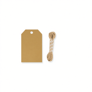 Etichetta da appendere Ilan 5x8 cm in carta kraft, 12 pezzi per etichettatura di capi d'abbigliamento - Product Image 2