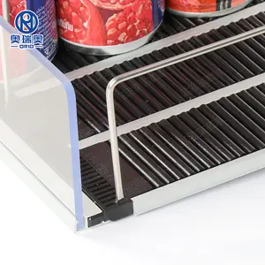 음료 중력 선반 냉장고 병 주최자 슬라이딩 선반 시스템 쿨러 롤러 선반