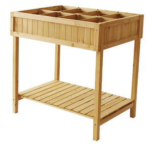 Cama de madera natural <span class=keywords><strong>para</strong></span> plantas de jardín, caja de maceta, cama de cultivo <span class=keywords><strong>para</strong></span> el jardín - Product Image 4