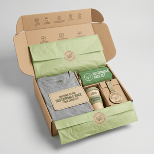 Kit de Evento Personalizado, Set de Carrera Sostenible con Camiseta Reciclada, Bolsa RPET, Vaso Reutilizable y Medalla de Madera - Product Image 1