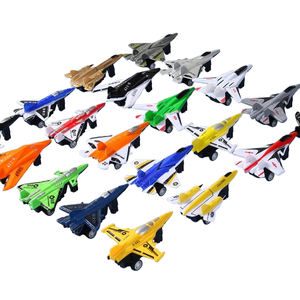 Venta caliente juguetes a granel niños juguetes promocionales avión de combate militar tirar hacia atrás mini avión barato pequeño avión de plástico de juguete - Product Image 1