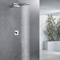 Système de douche pluie mural noir mat Ensemble combiné de douche Kit de garniture de douche