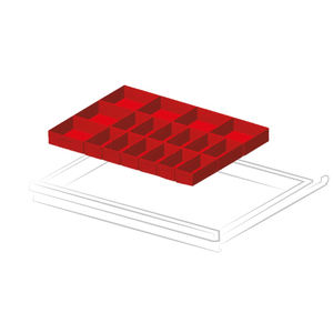 Jeu de 18 séparateurs pour tiroirs Fami Gear Garage, avant 100-125mm, 36x27EH - Product Image 1