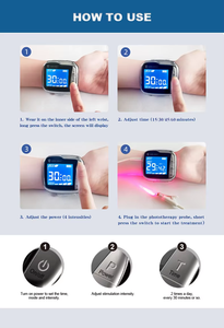 Jam tangan terapi fisik Diabetes, peralatan terapi Laser dingin empat warna, jam tangan medis bersertifikat ISO 13485 - Product Image 3