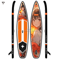 Planche à pagaie gonflable JTRDA personnalisée avec impression UV, légère, longueur 11'6'', technologie Drop Stitch, capacité 150 kg, ensemble complet