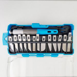 Ensemble de couteaux d'art personnalisés 14 pièces, lames en acier à haute teneur en carbone, outil de remplacement pour étudiants, outil d'artisanat pour la sculpture sur bois et les arts créatifs - Product Image 3