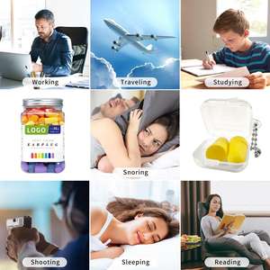 84 زوجًا من سدادات الأذن الإسفنجية الناعمة لتقليل الضوضاء أثناء النوم بقوة 32 ديسيبل مع وعاء - Product Image 6