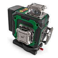 Niveau laser vert 4D 16 lignes 360 degrés, auto-nivelant, outil de nivellement croisé pour sol, mur, carrelage, plafond, construction et installation