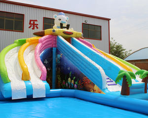 كبير للأطفال الكبار غواصة عمود نفخ الشريحة المياه بالجملة التجارية PVC 1 قطعة مخصصة شعار المطبوعة <span class=keywords><strong>3</strong></span> سنوات - Product Image 5