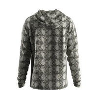 Chemise de pêche pour homme à séchage rapide avec protection solaire UPF 50, design personnalisé, respirabilité élevée, motif peau de serpent taupe ventilé, avec capuche