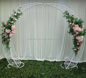 Moda kare düğün çiçek balon standı kare zemin altın 2 metre örgü arka planında kemer - Product Image 5