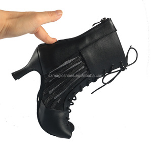 Femmes paillettes scintillantes personnalisées talon haut 7.5CM <span class=keywords><strong>Salsa</strong></span> Jazz chaussures de danse talons bottes de danse latine semelle en daim - Product Image 1