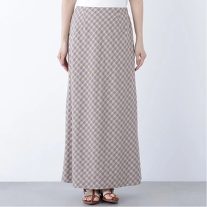 Falda Maxi Casual Elegante a Cuadros de Cintura Alta y Corte en A, Falda Larga de Verano Personalizada para Mujer - Product Image 1