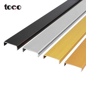 Toco Chất Lượng Cao Nhôm Edging <span class=keywords><strong>Shape</strong></span> U Hình Kim Loại Hồ Sơ Cạnh Dải Trim Cạnh Trim Dải Cho Khung Gỗ - Product Image 5