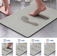 Tapis de bain blanc en caoutchouc naturel, antidérapant Super absorbant, tapis de sol personnalisé, pour salle de bains, porte de salle de bains, 1 pièce