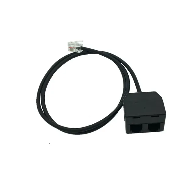 RJ9 Male to 2 Female 4P4C Connector Adapter Splitter Extension Cable RJ9 Telephone Extension Cable Line