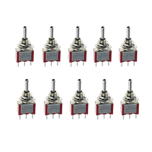 Interruptor Eléctrico DPDT de Encendido/Apagado, 6 Pines, 2 Vías, 3A 5A AC 125V 250V para Equipos y Electrodomésticos Multiusos - Product Image 1