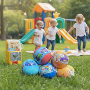 FEZA - Pelota Inflable para Niños con Diseños de Dibujos Animados en Inglés para Jugar al Aire Libre y Actividades Divertidas para Niños de 3 Años - Product Image 3