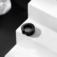 Boucles d'oreilles Punk Rock en acier titane pour femmes et hommes, Clips d'oreille sans Piercing, bijoux de rue minimalistes