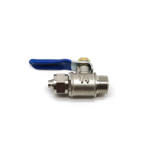 Robinet à bille en laiton à raccord rapide 1/4 ''nickelé Tube insertion Style Valve Push Fit 6MM/8MM pour Valve de tuyau d'<span class=keywords><strong>eau</strong></span> en Nylon - Product Image 5