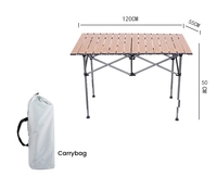 Coréen 120cm 150cm pas cher grande valise en acier au carbone Tube inoxydable Camping Table pliante pour salle à manger barbecue