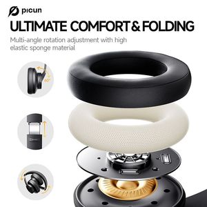 Écouteurs sans fil pliables Picun B8 V5.3 avec fonction de réduction active du bruit, étanches IPX-6, adaptés à une utilisation en voyage - Product Image 5