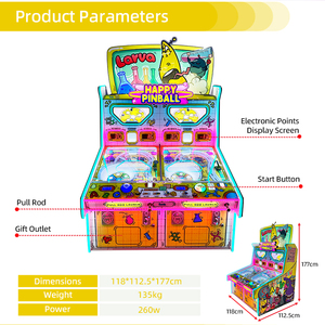 Máquina de Pinball Clásica para Niños, <span class=keywords><strong>Juego</strong></span> de Arcade para Interiores, Parque de Diversiones Infantil, con Monedas, para Canjear Regalos - Product Image 2