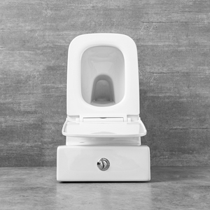 Hot Bán thiết bị vệ sinh gốm phòng tắm nhà vệ sinh <span class=keywords><strong>commode</strong></span> sứ vuông WC trọng lực Đỏ bừng một mảnh nhà vệ sinh bát - Product Image 3