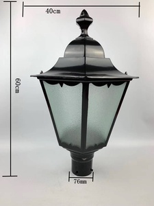 Lampadaire solaire LED d'extérieur 2700K blanc chaud IP66, corps en fer, abat-jour en verre, AC 220V, montage encastré, détecteur de mouvement - Product Image 3
