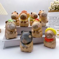 Jouet anti-stress créatif et tendance en forme de capybara, le plus vendu à l'international, en PU souple, pour adolescents et adultes, 9x12cm