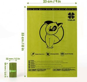 ถุงเก็บอุจจาระสุนัขแบบย่อยสลายได้เอง รุ่นยอดขายดีประจำปี 2023 พร้อมที่จ่ายถุงแบบกำหนดเอง เป็นมิตรต่อสิ่งแวดล้อม สำหรับสัตว์เลี้ยง - Product Image 1