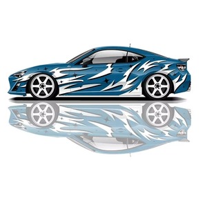 NIKO Graffiti Sports – Film de protection intégral pour voiture, impression personnalisée, design artistique en vinyle PVC pour véhicule de course, motifs dégradés, style lettres - Product Image 1
