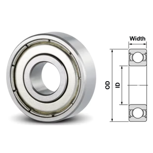 Bearing Bola Alur Dalam Motor Rendah Kebisingan Seri MR ZZ 2RS Z3 Tingkat Getaran Mengurangi Kebisingan pada Peralatan Rumah Tangga dan Peralatan Kantor - Product Image 2