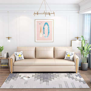 Moderno tessuto pieghevole divano letto divano letto con ripostiglio in legno divano multifunzionale divano tre posti divano letto - Product Image 2