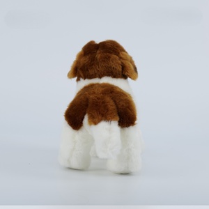 Peluche Realista de Perro San Bernardo, Juguete de Peluche de Animal de Pie, Color Marrón y Blanco, Venta al por Mayor, Logotipo Personalizado, Fábrica OEM ODM - Product Image 3