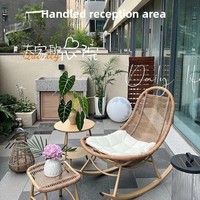Fauteuil à bascule inclinable en métal, mobilier moderne pour la maison, adapté au balcon, à la cour, à la terrasse, pour adultes, pour le loisir